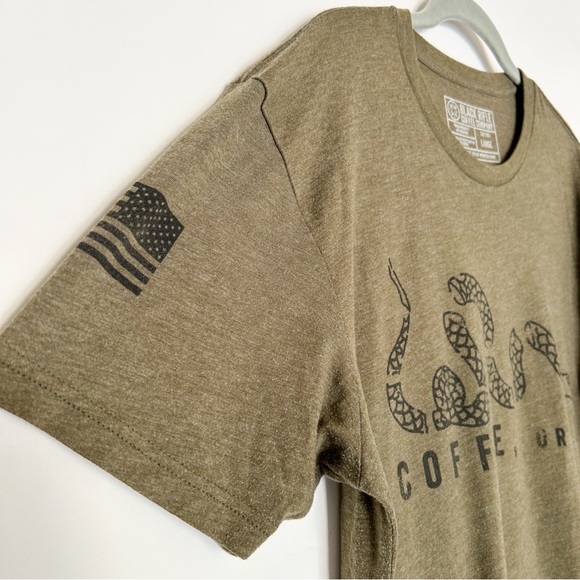 Black Rifle Coffee or Die Logo Men's Graphic T-shirt Army Olive Green Large - Picture 4 of 5